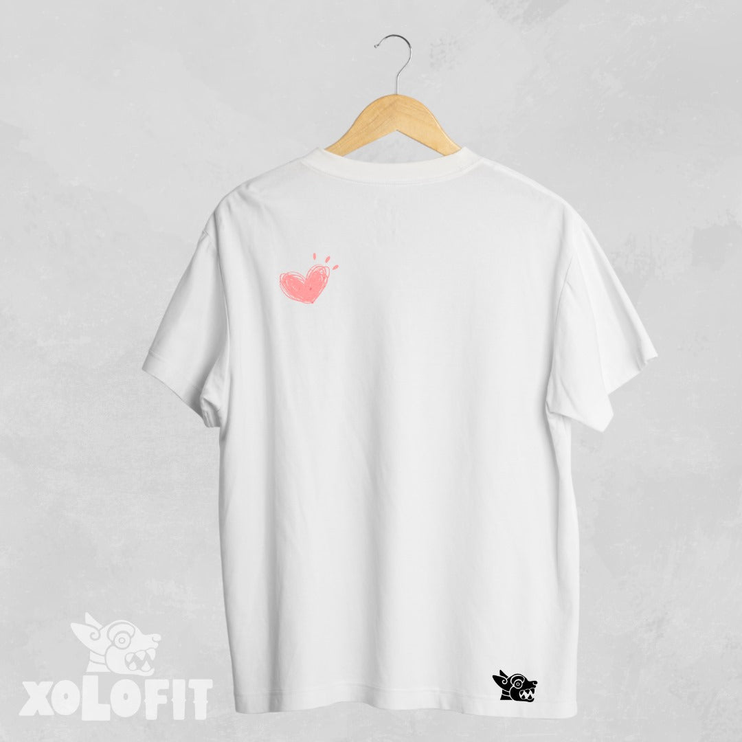 Playera "Corazón Trazos Rosa"